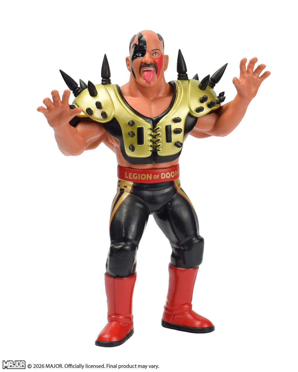 Road Warrior Hawk (Gold) Big Rubber Guy Action Figure, 1980s Retro 8" Collectible Toy (FREE US SHIPPING - SHIPS IN OCTOBER)