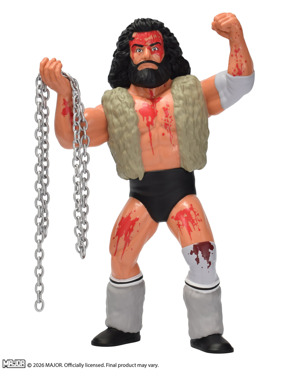 Limited to 1,000 Bloody Bruiser Brody Big Rubber Guy Action Figure, 1980s Retro 8" Collectible Toy (SHIPS IN NOVEMBER)