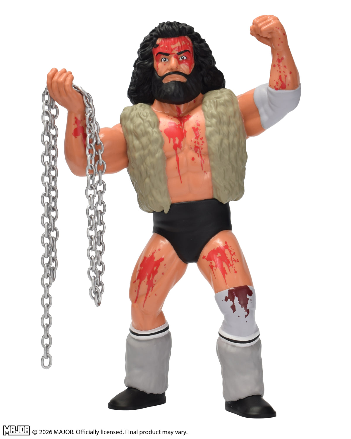 Limited to 1,000 Bloody Bruiser Brody Big Rubber Guy Action Figure, 1980s Retro 8" Collectible Toy (SHIPS IN NOVEMBER)