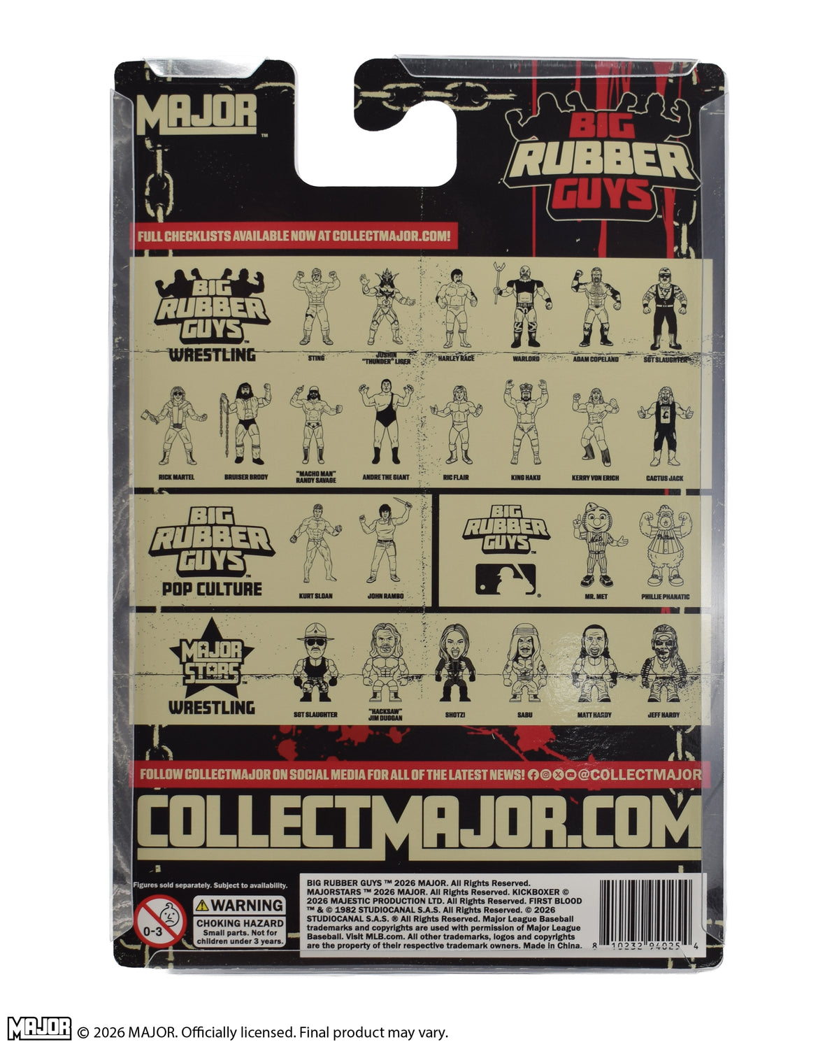 Limited to 1,000 Bloody Bruiser Brody Big Rubber Guy Action Figure, 1980s Retro 8" Collectible Toy (SHIPS IN NOVEMBER)