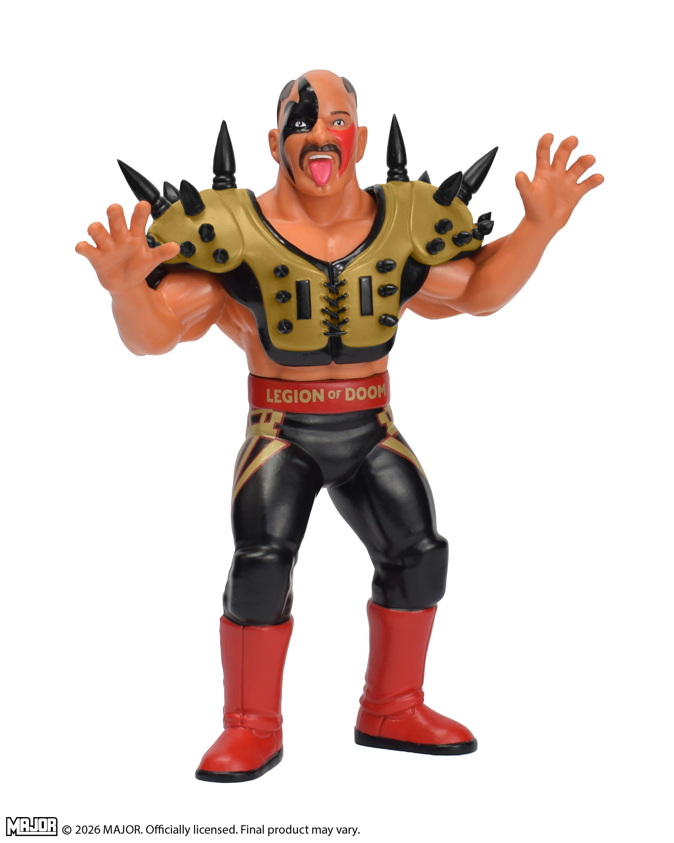 Road Warrior Hawk (Gold) Big Rubber Guy Action Figure, 1980s Retro 8" Collectible Toy (FREE US SHIPPING - SHIPS IN OCTOBER)