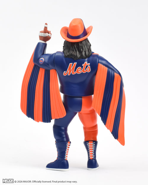 "Macho Man" Randy Savage MLB New York Mets Big Rubber Guy Action Figure, 1980s Retro 8" Collectible Toy