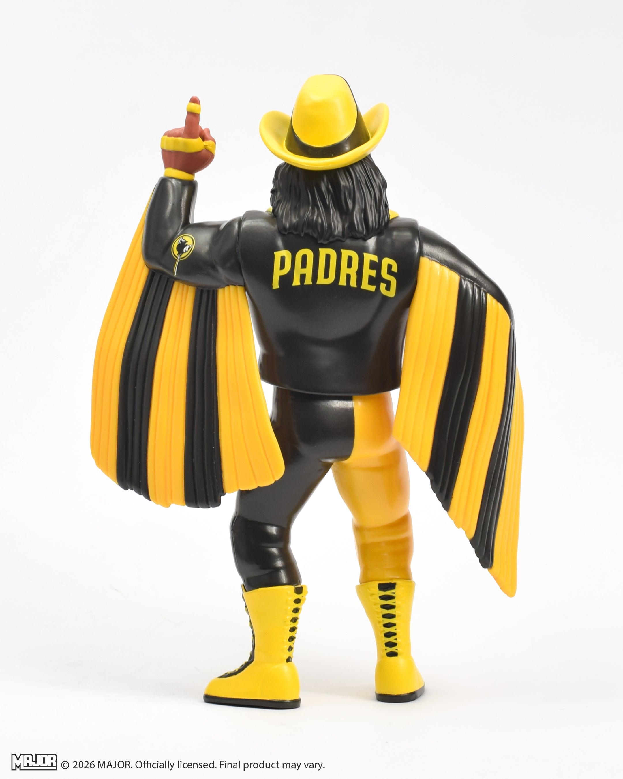 "Macho Man" Randy Savage MLB Padres Big Rubber Guy Action Figure, 1980s Retro 8" Collectible Toy