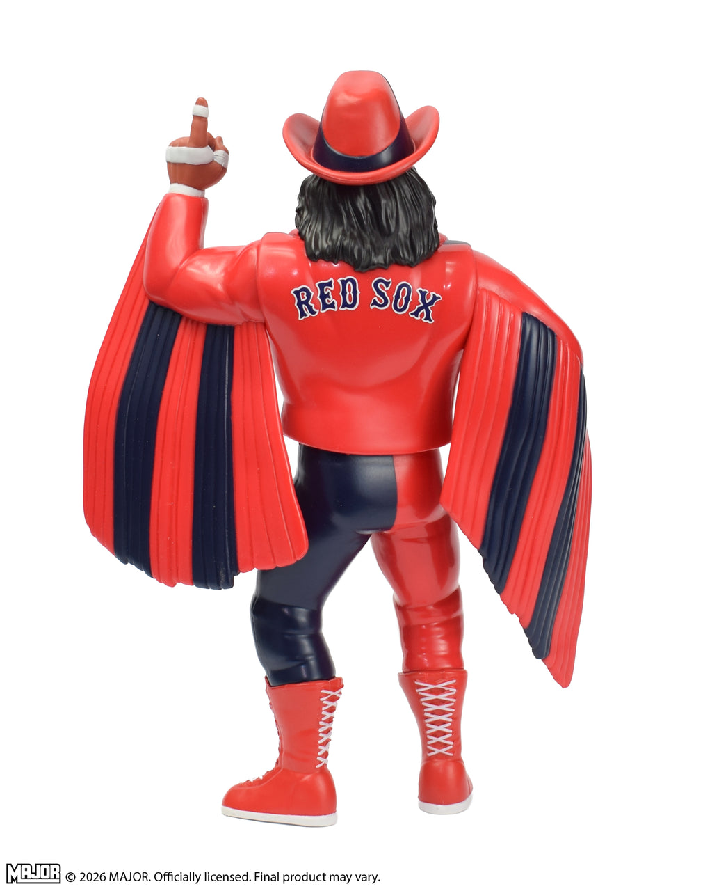 "Macho Man" Randy Savage MLB Boston Red  Sox Big Rubber Guy Action Figure, 1980s Retro 8" Collectible Toy (SHIPS IN NOVEMBER)