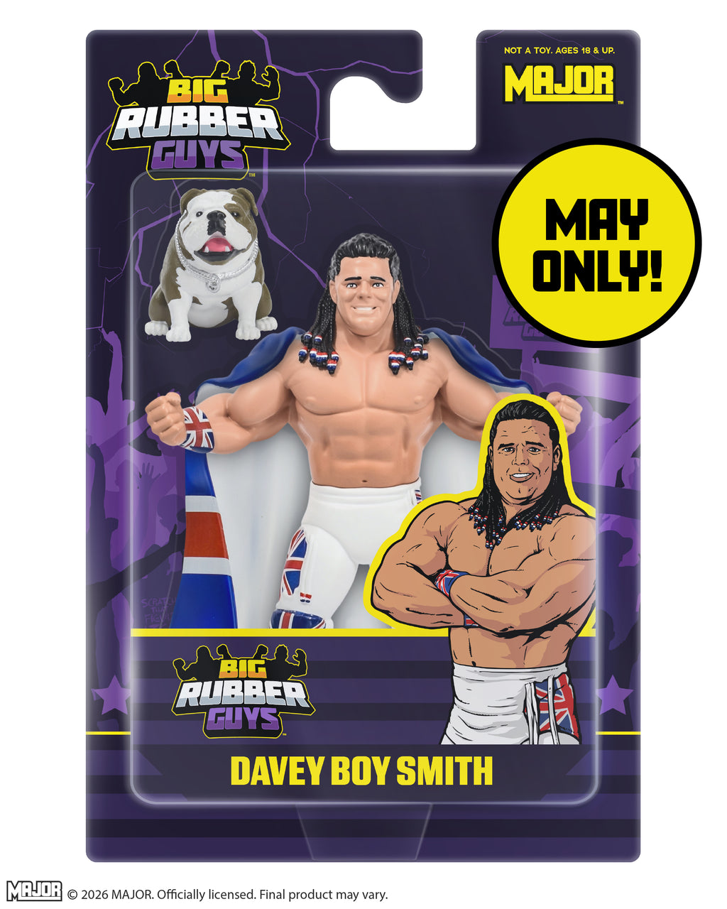 Davey Boy Smith with Winston Big Rubber Guy (FREE US SHIPPING - SHIPS IN JANUARY)
