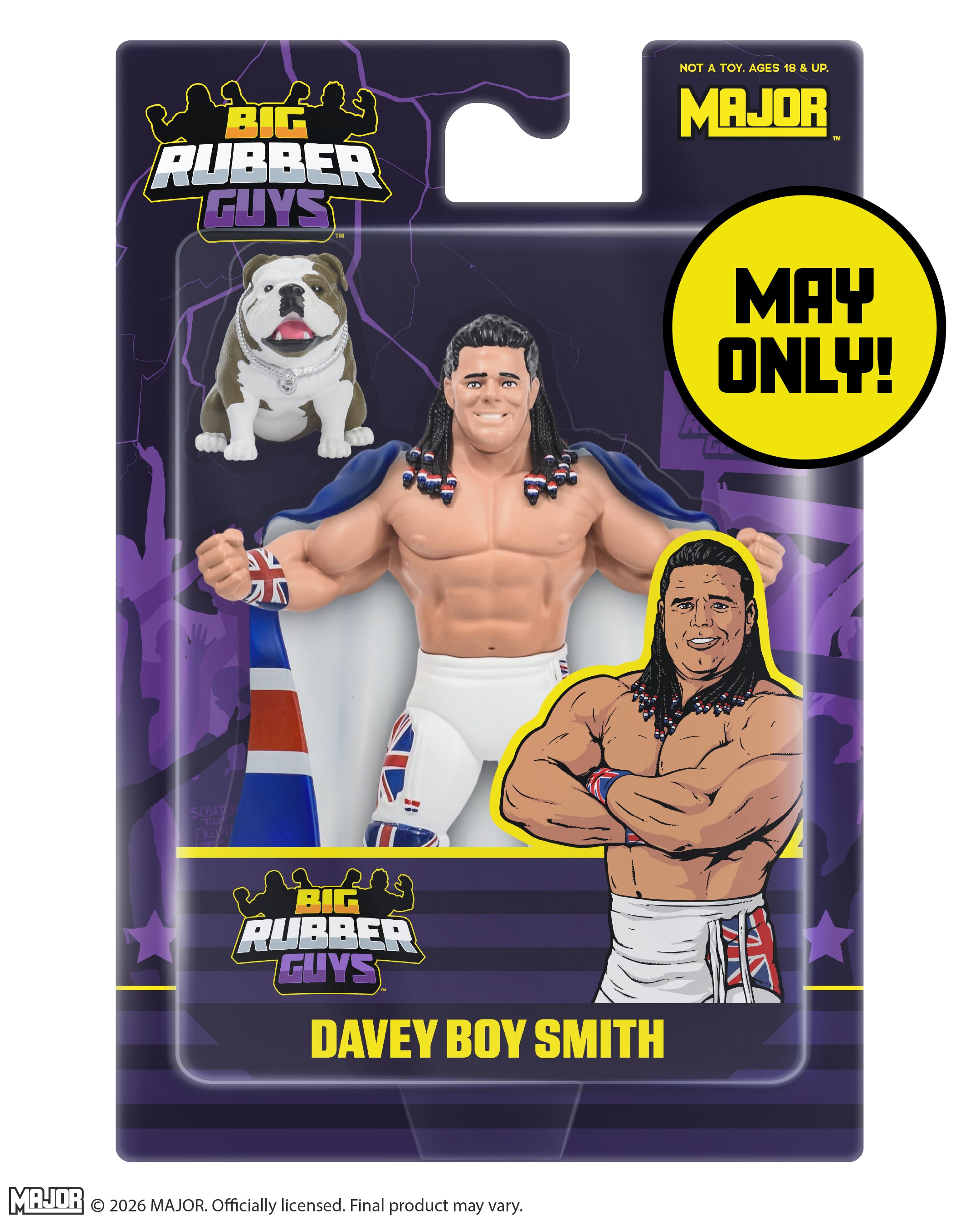 Davey Boy Smith with Winston Big Rubber Guy (FREE US SHIPPING - SHIPS IN JANUARY)