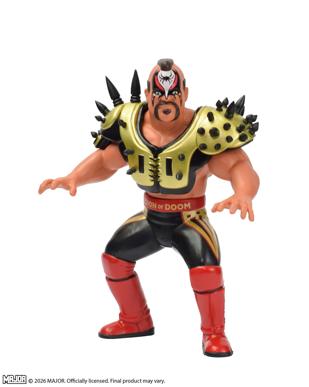 Road Warrior Animal (Gold) Big Rubber Guy Action Figure, 1980s Retro 8" Collectible Toy (FREE US SHIPPING - SHIPS IN OCTOBER)