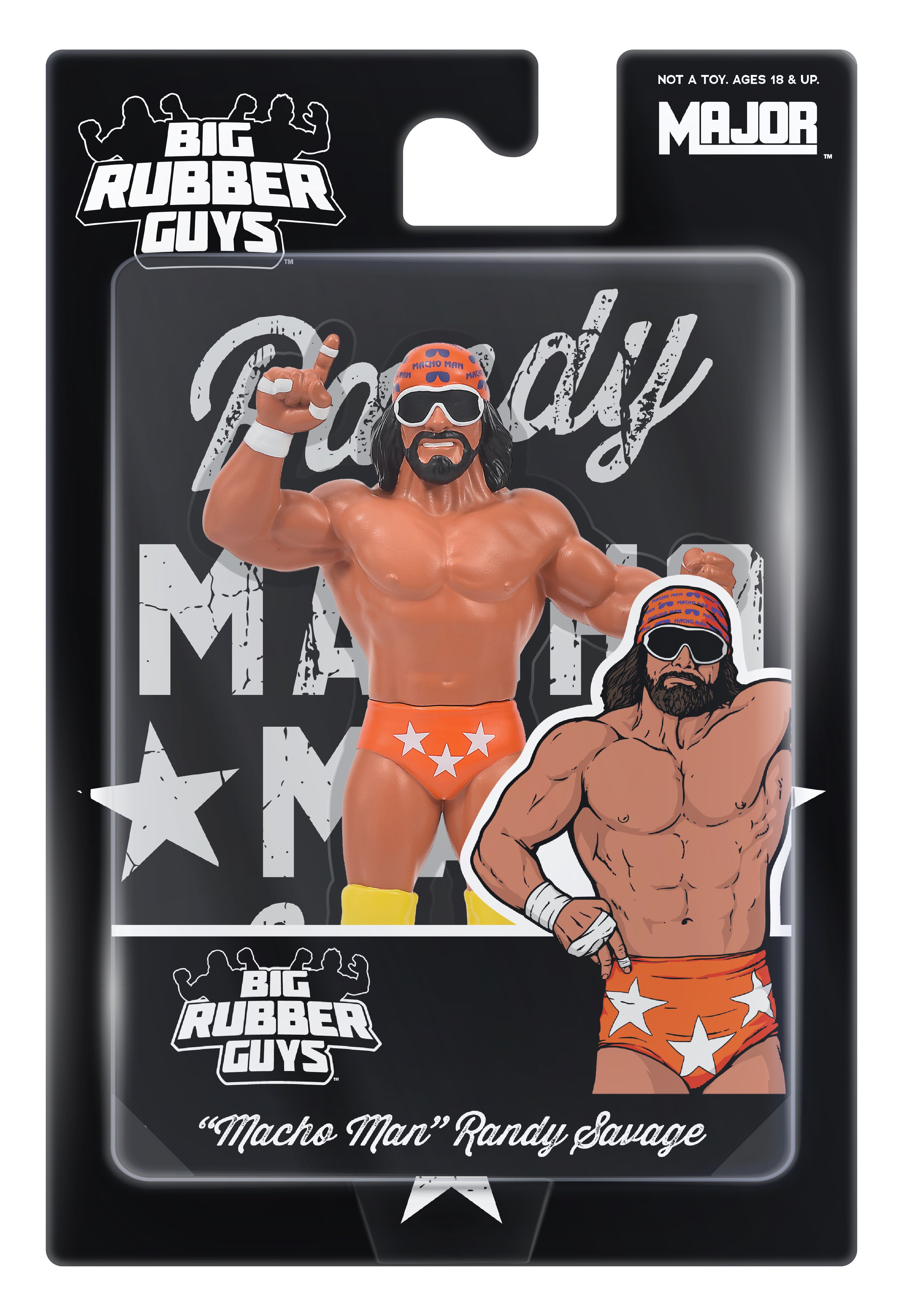 "Macho Man" Randy Savage Orange (2026) Big Rubber Guy (FREE US SHIPPING - SHIPS IN SEPTEMBER)