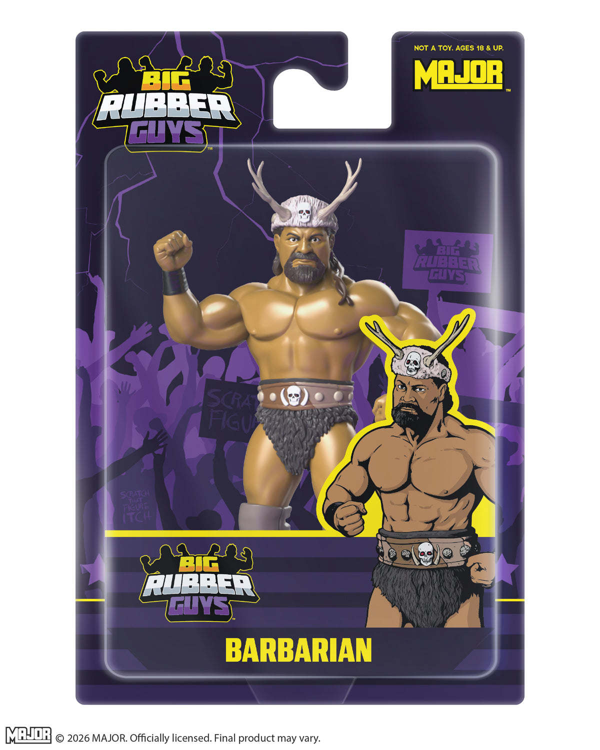 Barbarian Big Rubber Guy Action Figure, 1980s Retro 8" Collectible Toy (FREE US SHIPPING - SHIPS IN JUNE)