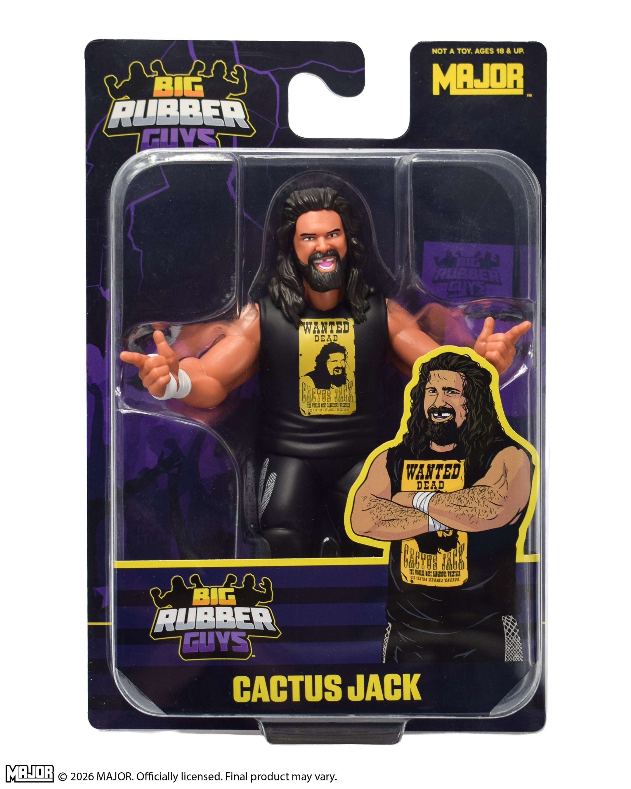 Cactus Jack Big Rubber Guy Action Figure, 1980s Retro 8" Collectible Toy (FREE US SHIPPING - SHIPS IN SEPTEMBER)
