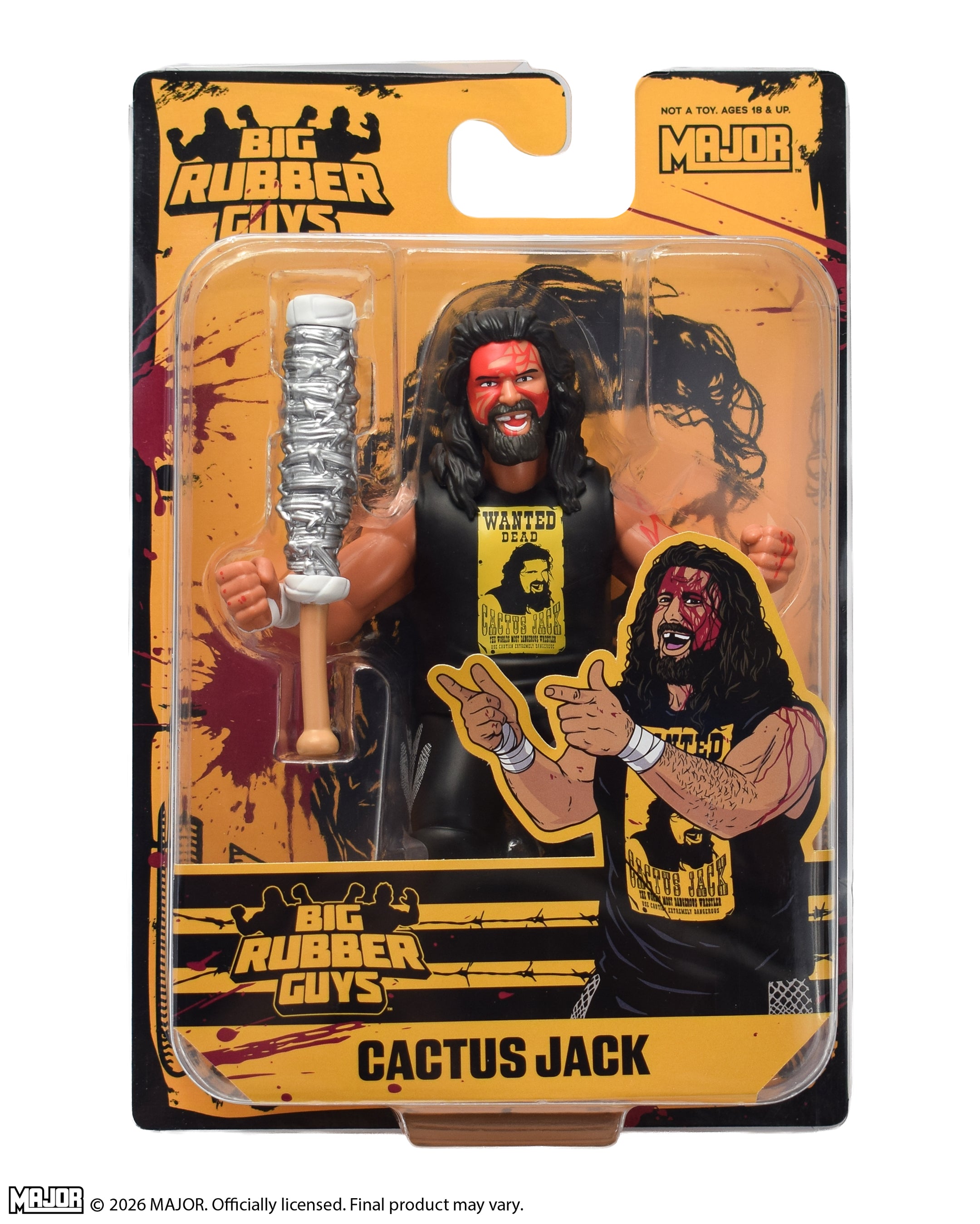 Bloody Cactus Jack Big Rubber Guy Action Figure, 1980s Retro 8" Collectible Toy (FREE US SHIPPING - SHIPS IN SEPTEMBER)