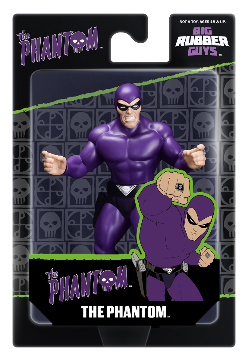 Phantom Big Rubber Guy Action Figure, 1980s Retro 8" Collectible Toy  (FREE US SHIPPING - SHIPS IN APRIL)