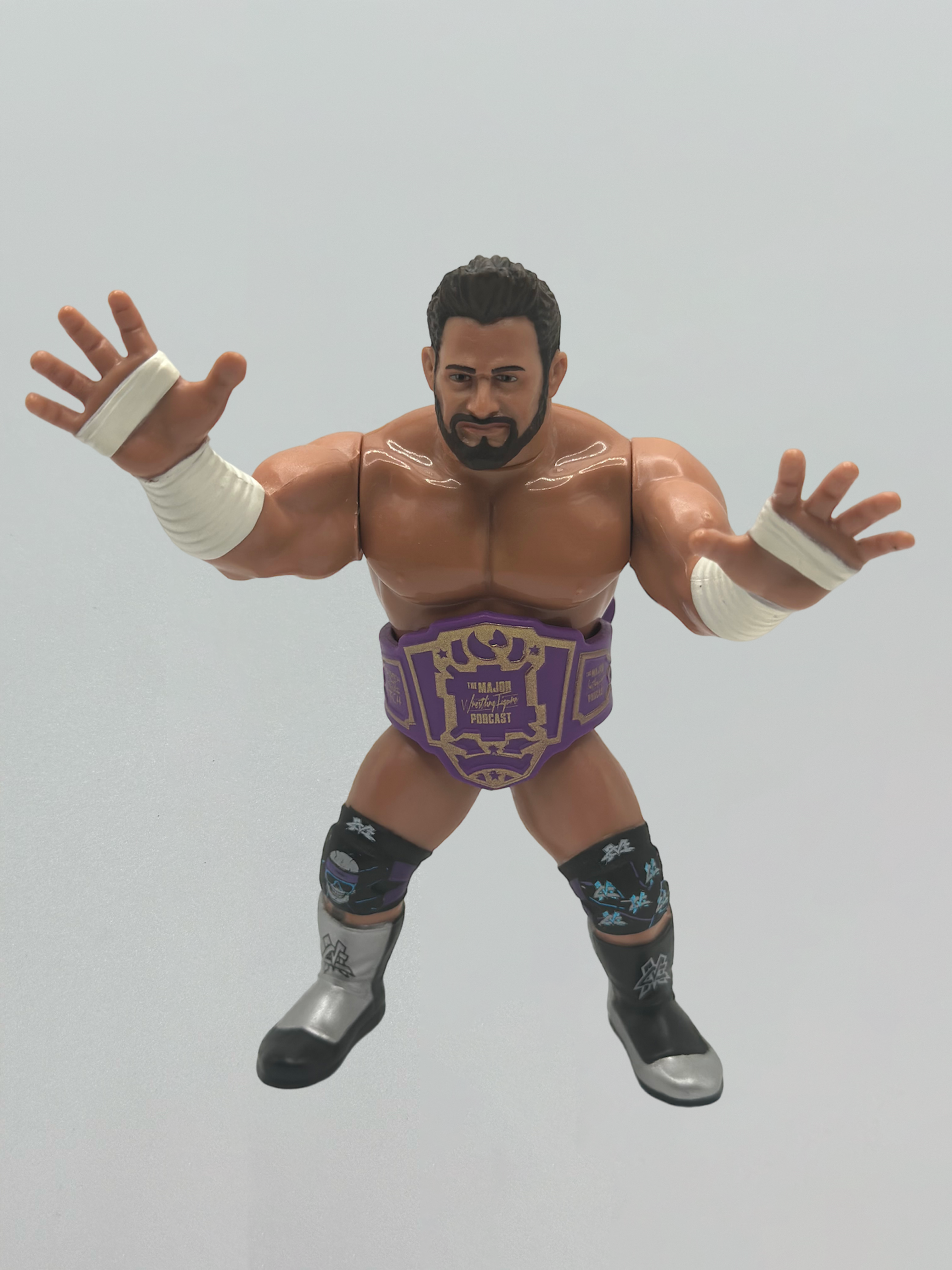 COMBO Major Wrestling Figure Podcast & FWF Championship Toy Title Belt(FREE US SHIPPING)